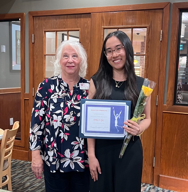 Zonta Club of Melbourne Scholarship Winner
